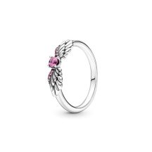   Pandora szikrázó rózsaszín angyalszárny gyűrű 198500C02