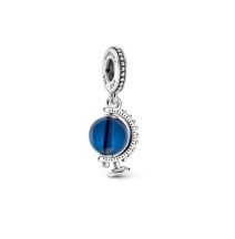 Pandora kék földgömb függő charm 799430C01