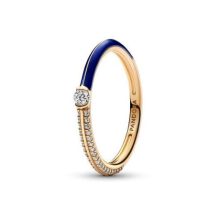 Pandora ME Pavé és kék dupla gyűrű 162528C01