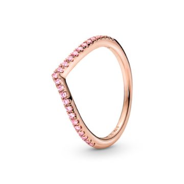 Pandora Rose rózsaszín csillogó kívánság gyűrű 186316C02