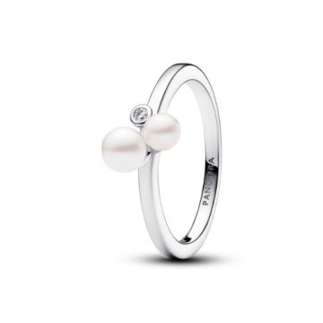 Pandora Dupla kezelt édesvízi tenyésztett gyöngyös gyűrű 193156C01
