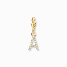 Thomas Sabo Letter A with stones gold charm 1964-414-14