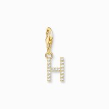 Thomas Sabo Letter H with stones gold charm 1971-414-14