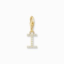 Thomas Sabo Letter I with stones gold charm 1972-414-14