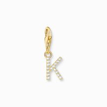Thomas Sabo Letter K with stones gold charm 1974-414-14