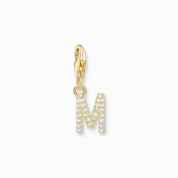 Thomas Sabo Letter M with stones gold charm 1976-414-14
