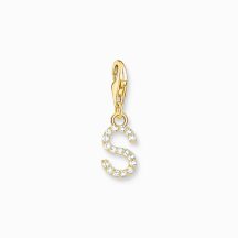 Thomas Sabo Letter S with stones gold charm 1982-414-14
