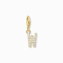 Thomas Sabo Letter W with stones gold charm 1986-414-14
