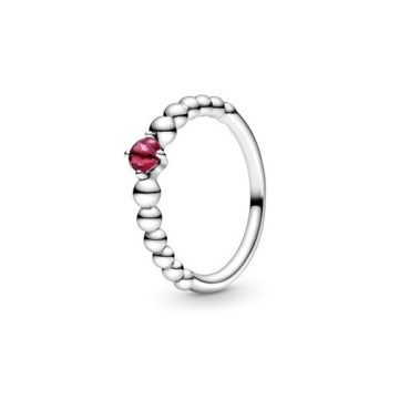 Pandora Tűzpiros gyöngyös gyűrű 198867C02