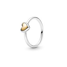 Pandora Kupolás arany szív gyűrű 199396C00