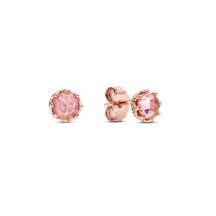   Pandora Rose szikrázó rózsaszín korona gombfülbevalók 288311C01