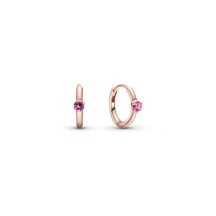   Pandora Rose rózsaszín szoliter karika fülbevaló 289304C03