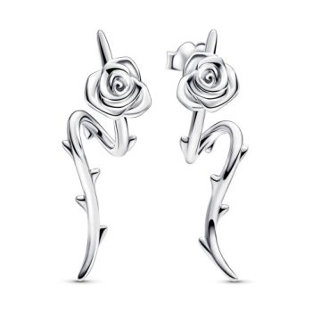 Pandora Virágzó rózsa ívelt fülbevaló 293214C00