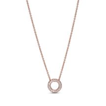   Pandora Rose logó pavé karika collier nyaklánc 387436C01-45