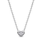   Pandora Sugárzó szív és lebegő kő medál collier nyaklánc 392494C01-45