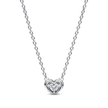 Pandora Sugárzó szív és lebegő kő medál collier nyaklánc 392494C01-45