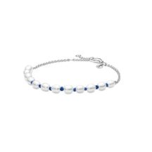   Pandora Édesvízi tenyésztett gyöngy ezüst karkötő kék csomókkal 591689C01