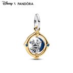   Pandora Disney Bicolor Mickey & Minnie Mouse hold függő charm  762955C01
