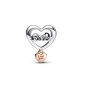 Pandora Testvéri szeretet szív bicolor charm 782244C00