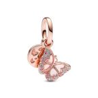 Pandora Rose rózsaszín pillangó függő charm 782555C01