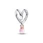 Pandora Kéttónusú körülölelő szív charm 783242C01