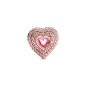Pandora Rose kiemelt szív charm rózsaszín kristállyal 789218C01