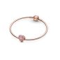 Pandora Rose kiemelt szív charm rózsaszín kristállyal 789218C01