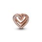 Pandora Rose szikrázó összefonódó szívek charm 789270C01