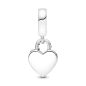 Pandora Rózsa és szív függő charm 790086C00