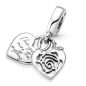 Pandora Rózsa és szív függő charm 790086C00