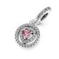 Pandora Rózsaszín szív függő charm 791476C01