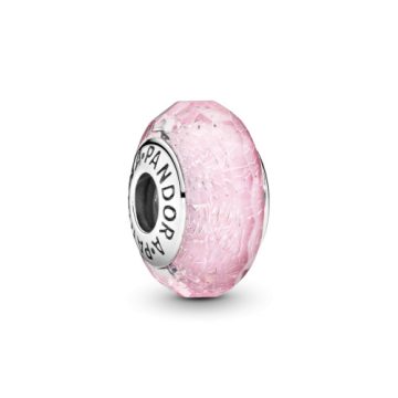 Pandora Rózsaszín csillámló üveg charm 791650