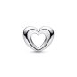 Pandora Sugárzó nyitott szív charm 792492C00