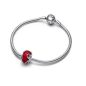 Pandora Fagyos piros muranói üveg és szívek charm 792497C01