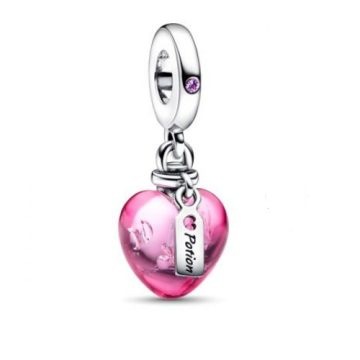 Pandora Szerelmi bájital muránói üveg szív függő charm 792509C01