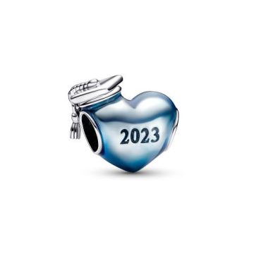 Pandora Kék 2023 ballagási szív charm 792590C01