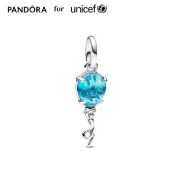 Pandora Unicef Kék muranói üveg léggömb függő charm 792792C01