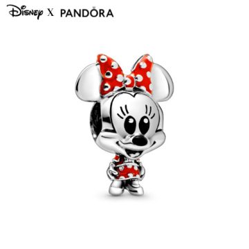 PANDORA Disney Minnie Egér pöttyös ruha és masni charm 798880C02