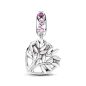 Pandora Rózsaszín szív családfa függő charm 799153C01