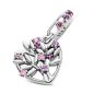 Pandora Rózsaszín szív családfa függő charm 799153C01