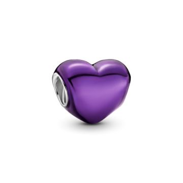 Pandora Metál hatású lila szív charm 799291C01