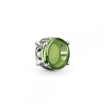 Pandora Ovális zöld cabochon charm 799309C02