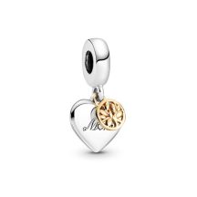   Pandora Kéttónusú családfa szív alakú függő charm 799366C00