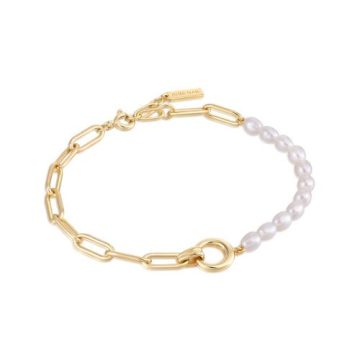 Ania Haie Gold Pearl Chunky Link Chain  Karkötő B043-02G
