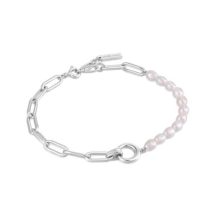 Ania Haie Silver Pearl Chunky Link Chain  Karkötő B043-02H