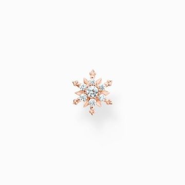 Thomas Sabo "snowflake" rose gold félpár fülbevaló H2260-416-14