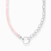   Thomas Sabo "beads of rose quartz" charm nyaklánc KE2188-034-9