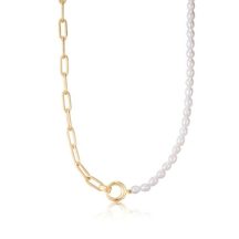 Ania Haie Gold Pearl Chunky Link Chain nyaklánc N043-01G